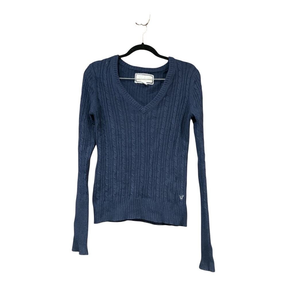 Y2K American Eagle Sweater Women Large Blue
